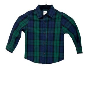 Gymboree Plaid Poplin Button Up Shirt In Boys Size 3T